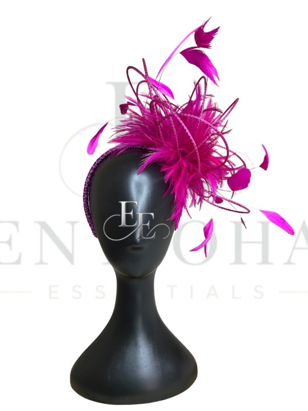 Fuchsia Feather Couture Fascinator